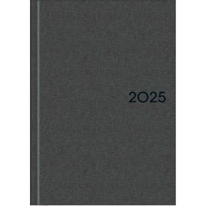 Agenda Executiva Costurada Capa Dura Milano 2025 - Chumbo - 12,3x16,6cm - Tilibra