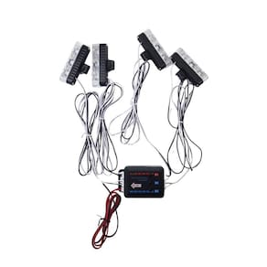 Estrobo Grade Kit Central 4 Farol 3 Leds 12V Branco