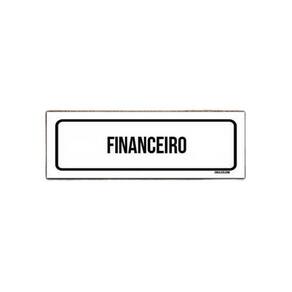 Placa De Sinalização Setor - Financeiro 23X9