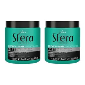 Alisante Para Cabelo Sfera 480G Forte - Kit Com 2Un