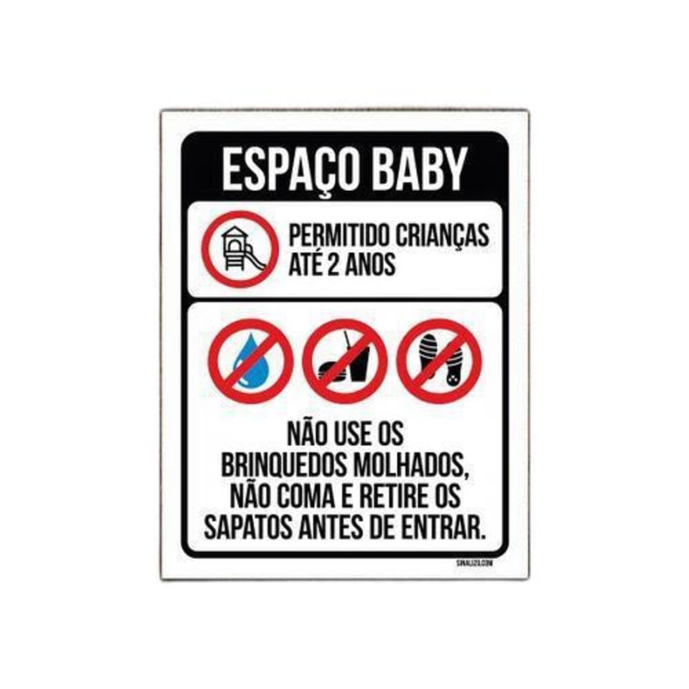 Kit 10 Placas Sinalização - Condomínio Espaço Baby
