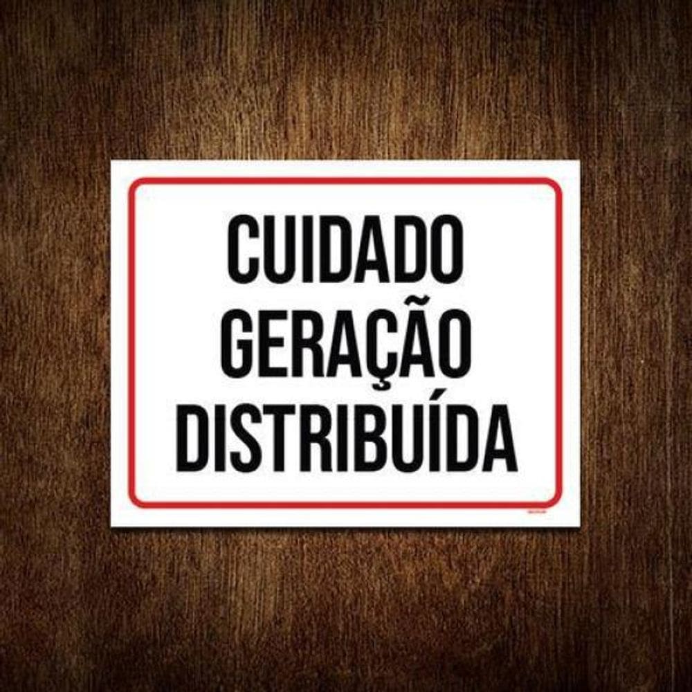Kit 10 Placas - Cuidado Geração Distribuida