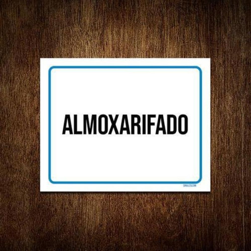 Kit 3 Placas Ambiente Sinalização Setor Almoxarifado