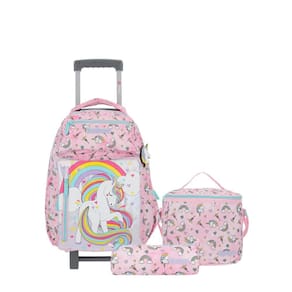 Kit Mochila Infantil Xtrem New Run Pack 4XT Unicórnio Tie Dye, Lancheira + Estojo, SAMSONITE