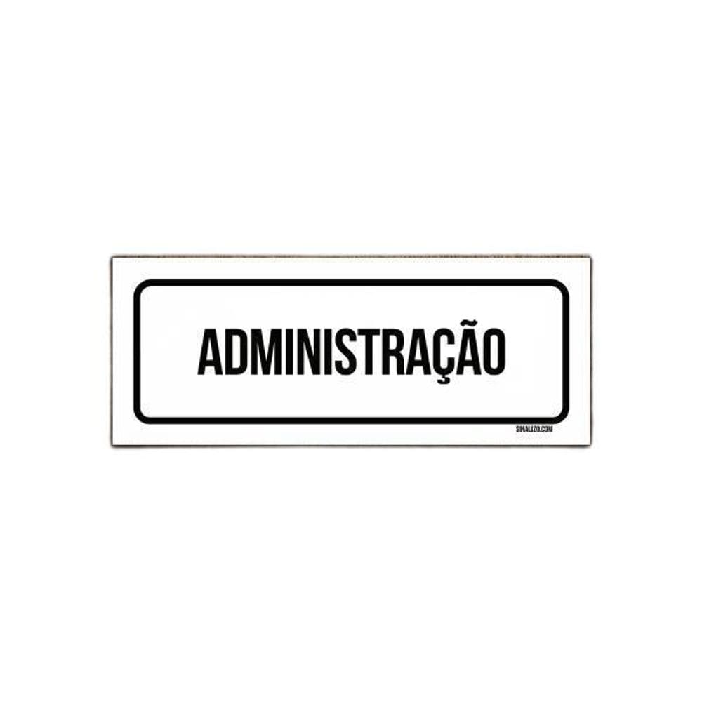 Placa De Sinalização Setor - Administração 23X9