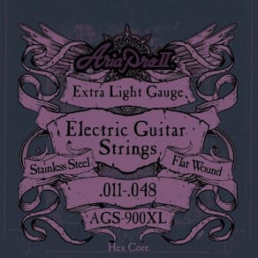 Encordoamento Para Guitarra Extra Leve Flatw .011 Ags900xl Aria Pro Ii