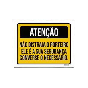 Kit 10 Placas Atenção Não Distraia Porteiro Converse