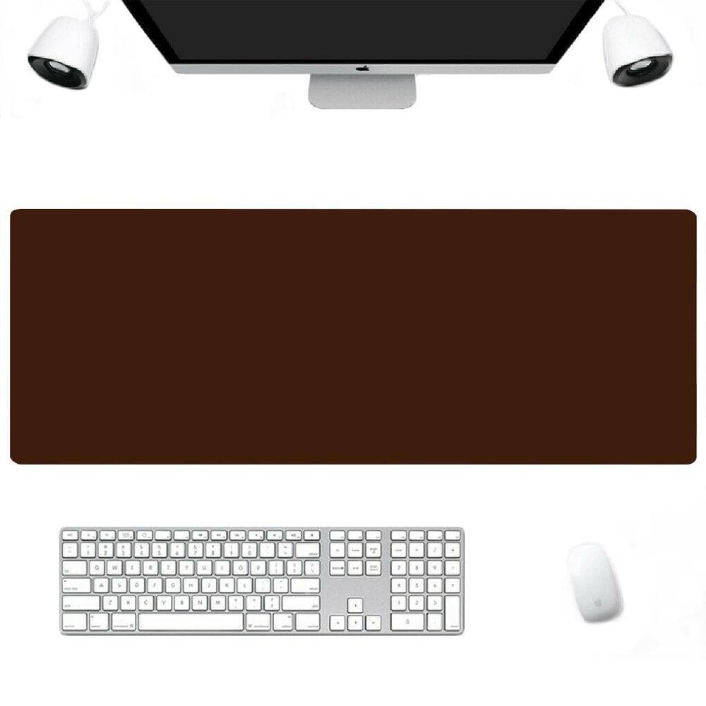 Mousepad Couro Executivo 60X40 Para Escritório + Porta Copos