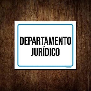 Kit 5 Placas Sinalização Ambiente Departamento Jurídico