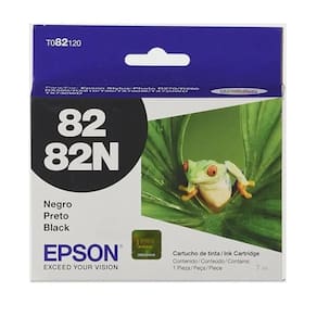 Cartucho De Tinta Epson To82 Preto T082120 Br R270 R290 Rx590 Rx390 T50 Tx720