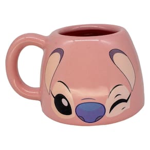 Caneca Ornamento Decorativo Angel de Disney Stitch Cerâmica 450ml - Zona Criativa
