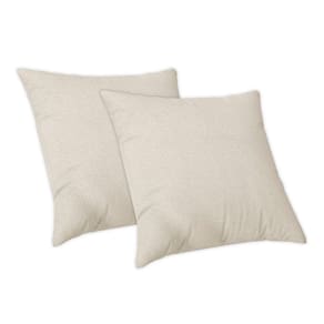 2 Capas Almofada Luxo 50X50 Suede Felpudo Com Ziper Bege