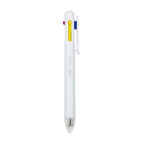 Caneta Esferográfica Colorful 4 Cores 1.0mm Brw Branco