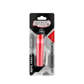 Refil Pincel Marcador Quadro Branco Reabastecedor + Ponta Extra Brw Vermelho