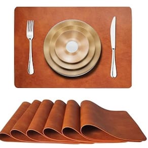 Kit 4 Pçs Jogo Americano Mesa Jantar Sala Restaurante Couro