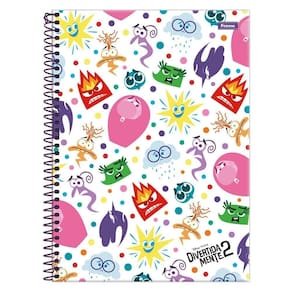 Caderno Unv 15 Matérias 240Fl Divertidamente 2 Branco Foroni