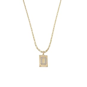 Cordão 50Cm Masculino Feminino Pingente Letra O Banhado Ouro