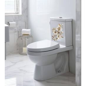 Adesivo Para Vaso Sanitário Flores Branca