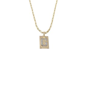 Cordão 50Cm Masculino Feminino Pingente Letra G Banhado Ouro