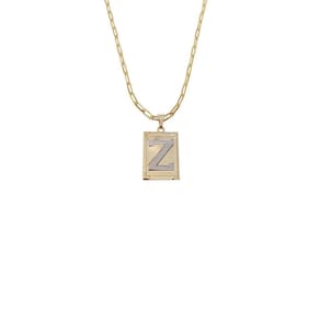 Cordão 45Cm Masculino Feminino Pingente Letra Z Banhado Ouro