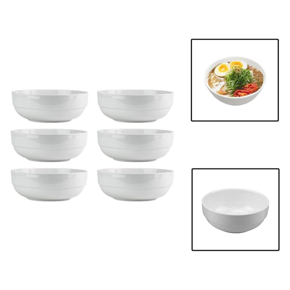 Kit 6 Tigelas Bowl 700Ml Melamina Cumbuca Caldo Sopa Salada