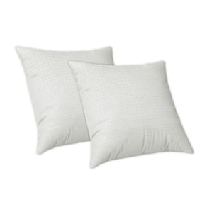 Kit 2 Capas Almofada Luxo 43X43 Jacquard Com Ziper Caribe