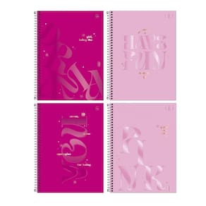 Caderno Espiral Capa Dura 1 Matéria - 80 Folhas - Love Pink - Tilibra