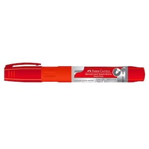 Pincel Marcador Quadro Branco Recarregável Com Refil Faber-castell Vermelho