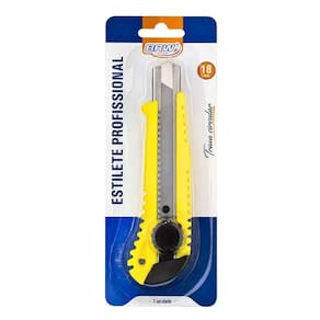 Estilete Profissional 18mm Com Trava De Segurança Es1802 Brw