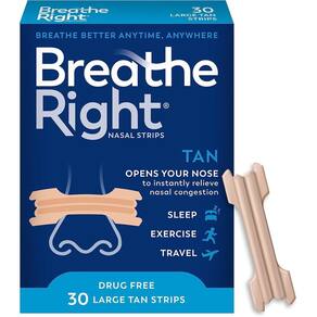 Breathe Right Tiras Nasais Large Tan Com 30 Unidades