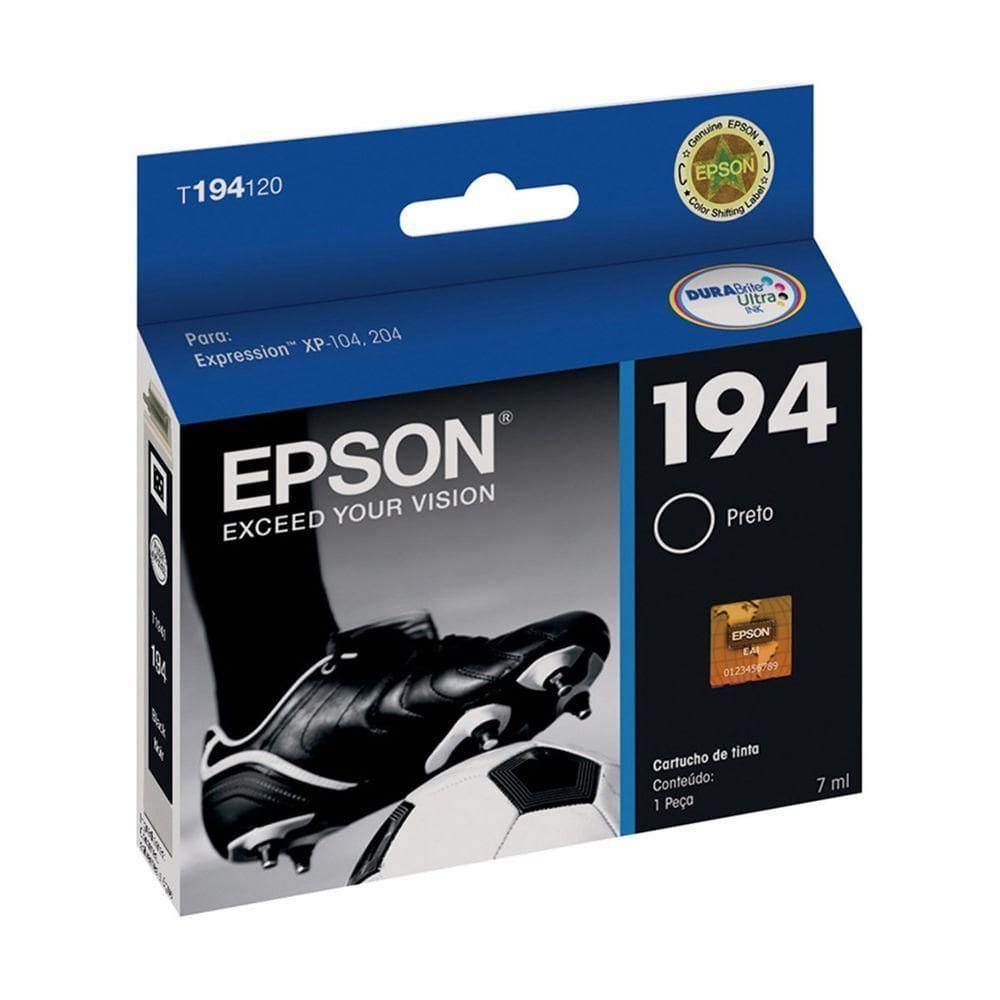 Cartucho De Tinta Epson T194120 T194 Black | Expression Xp214 Xp 214 Xp204 Xp 204