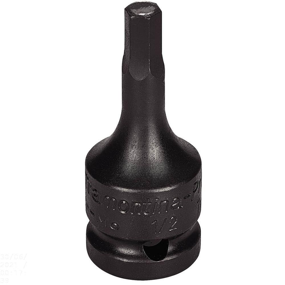 Soquete Impacto Hexagonal Allen Molibdênio 8mm Encaixe 1/2`` - Ponta Corpo Aço Cromo Tramontina