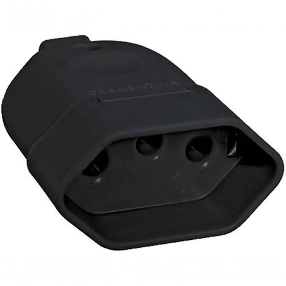 Plugue Fêmea 2p+t 20a 250v Preto - Tramontina