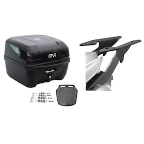 KIT BAÚ 33L MOTO M.LOCK TRAFFIC III + BAGAGEIRO SCAM Lander 250 2022 2023 2024