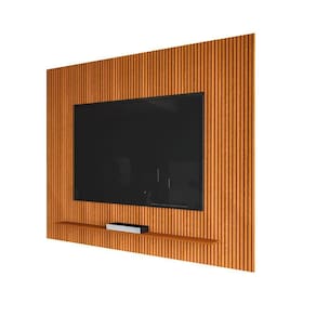 Painel Para Tv Até 75 Polegadas Ripado Impressão 3d Avante 1,79m Cedro Edn