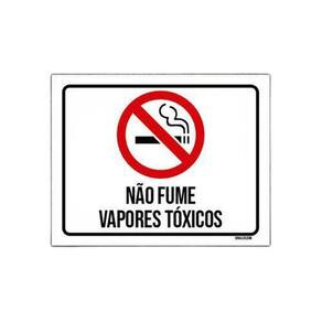 Kit 3 Placas Sinalização Não Fume Vapores Tóxicos