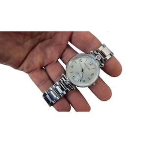 Relogio Feminino Prateado Movimento A Quartzo-Pall