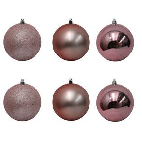 Bolinha De Natal Mix De Modelos C- 6 Peças 10cm- Rose Gold- Chibrali
