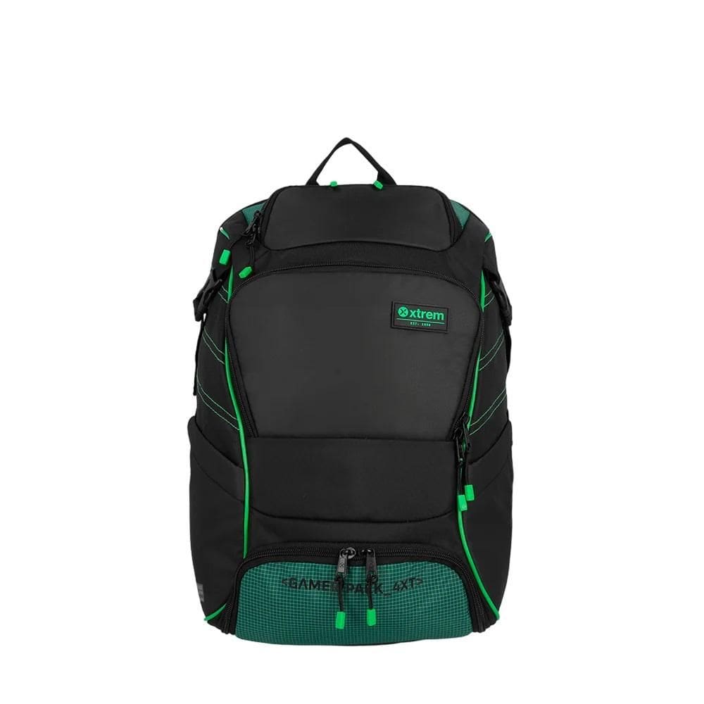 Mochila para Notebook 17" Xtrem Gamerpack 4XT Preto e Verde