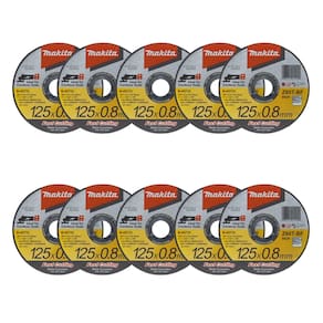 Kit Com 10 Unidades Disco de Corte Abrasivo Fast Cutting 125X0,8X22,23MM B-45733 MAKITA