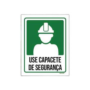 Placa Sinalização Use Capacete Segurança 18X23