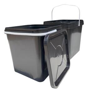 Balde Quadrado 16L Para Produtos Perigosos Com Tampa 02 Pçs