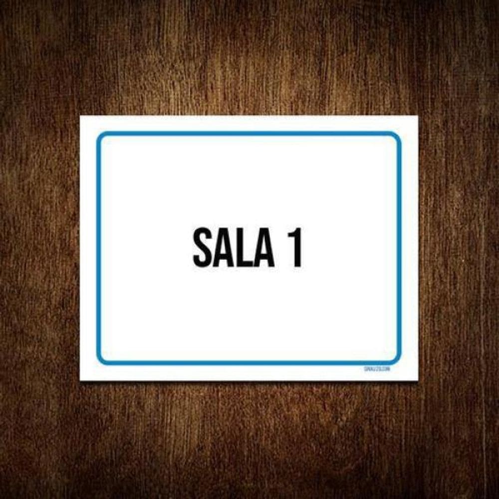 Kit 3 Placas Ambiente Sinalização Setor Sala 1