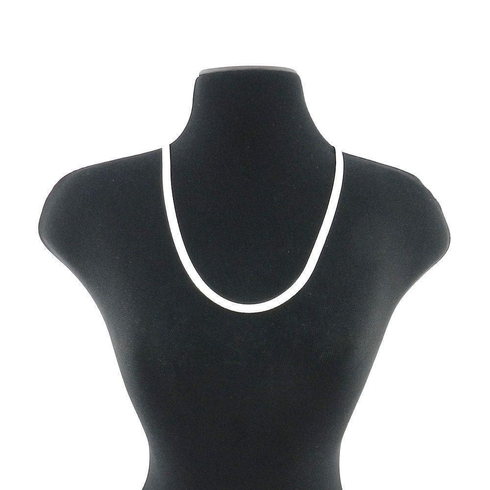 Corrente Feminina 40/45Cm 4Mm Largura Folheada Prata Cr583
