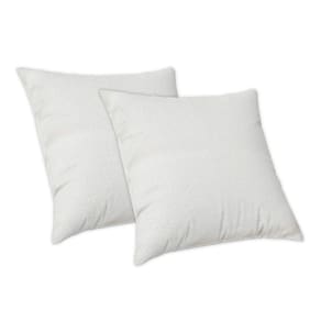 2 Capas Almofada Luxo 50X50 Suede Felpudo Com Ziper Branca