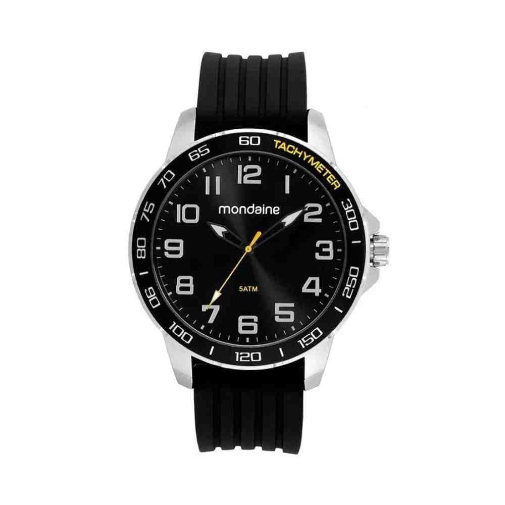 Relógio Mondaine Esportivo Prata/Preto Masculino 99731G0Mvni