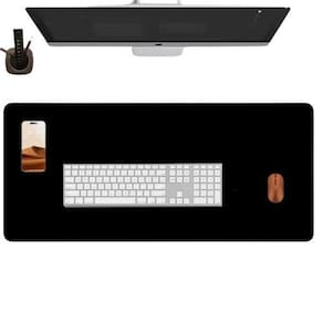 Desckpad Couro Office Escritóriomesa Grande 70X40+Porta Copo