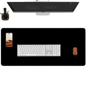 Desckpad Couro Office Escritóriomesa Grande 70X40+Porta Copo
