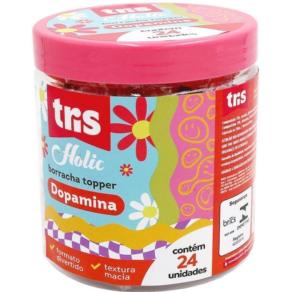 Borracha Decorada Tris Topper Dopamina 4 Modelos 24Un