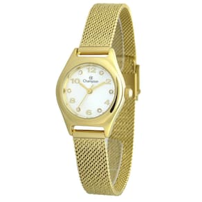 Relógio Champion Feminino Ref: Cf24064H Casual Mesh Dourado